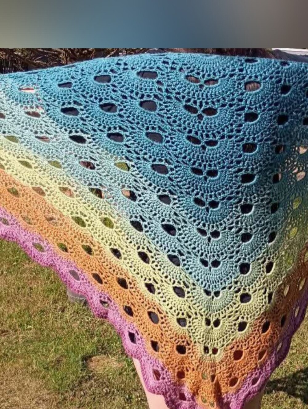 Handcrafted lightweight triangle shawl wrap